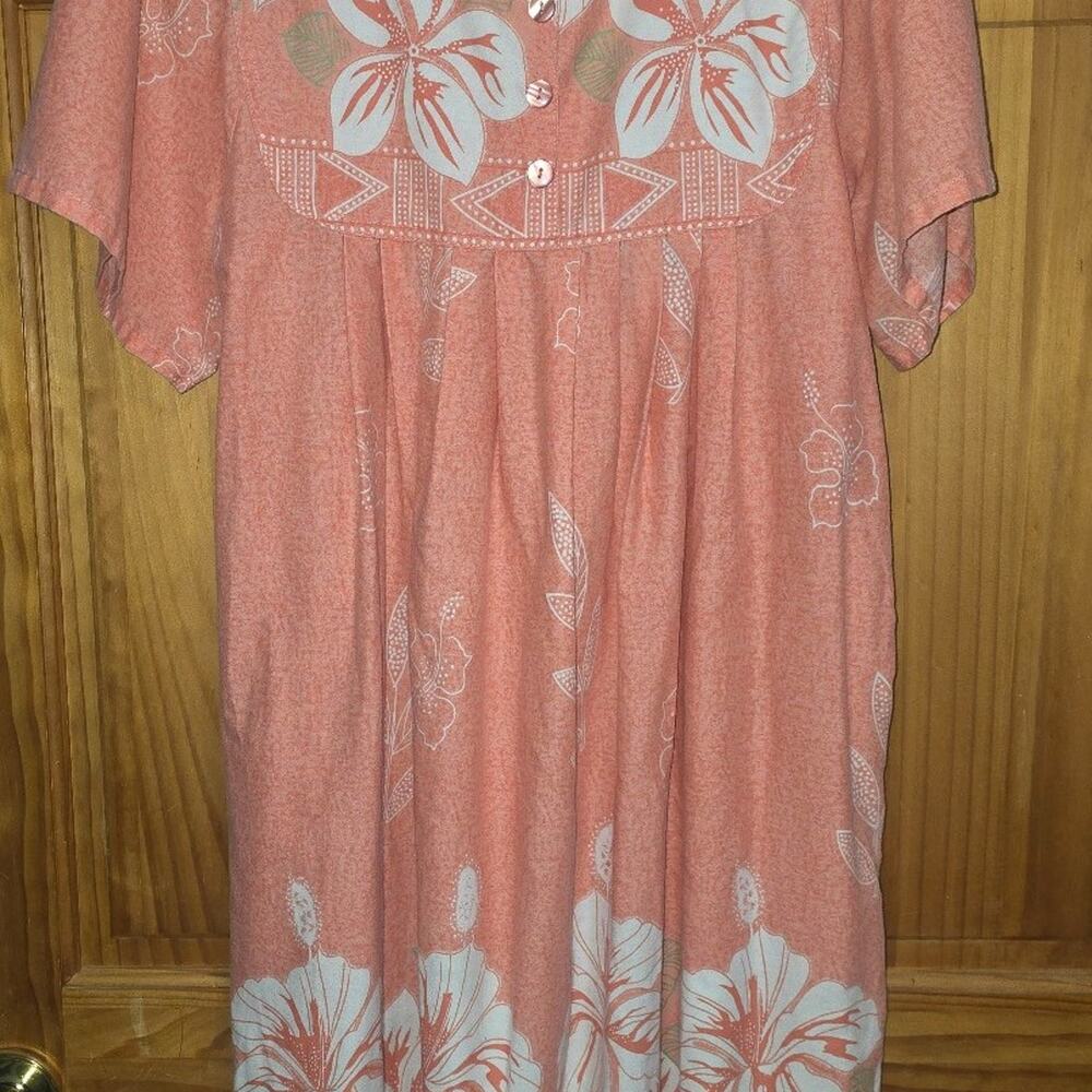 Anthony Richard’s VTG Women’s Size M Mumu House Patio Dress Coral Floral!